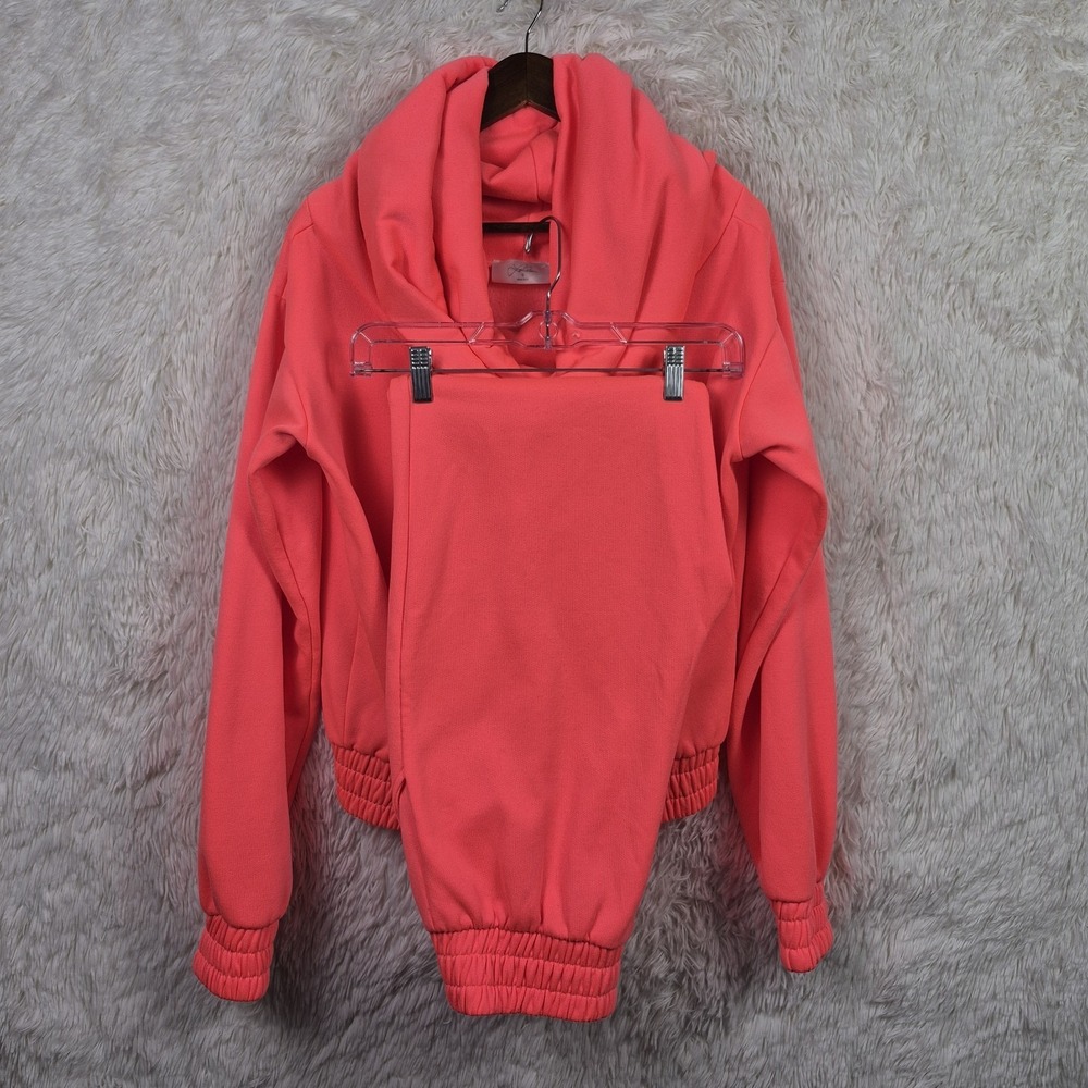 Laina Rauma ORIGINAL Teddy‎ 24 Hoodie And Sweatpant Bundle Sz Small Hot Pink